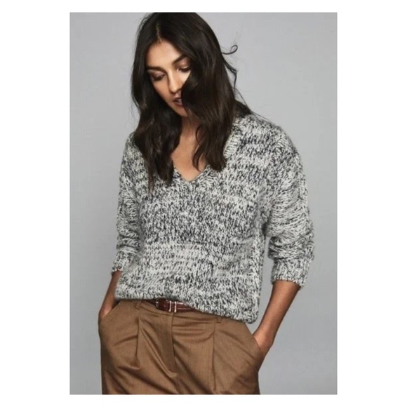 Reiss Sweaters - New! REISS Flo Textured Chunky Weave V-Neck Relaxed Sweater